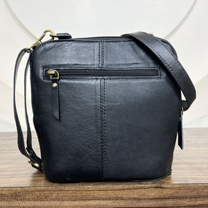 New Western Fashion Hand Tooled Leather Women Diamond Lattice Quilted Leather Zipper Crossbody Bag Luxury Designer Shoulder Bags - Product Image 5