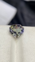 Tanzanita Natural Certificada de 10 MM, Sin Calentar, Multicolor, Corte en Forma de Corazón, Excelente Color, Zoisita Natural de 3.86 Quilates, Limpia con Lupa