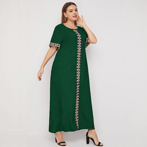 Robe Abaya élégante à col haut, manches longues, longueur au sol, en soie, avec hijab assorti pour femmes, style modeste pour l'Aïd et les mariages, pour adultes - Product Image 3