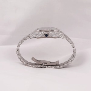 Nouvelle Tendance Roy Diamond : Montre Homme de Luxe Bicolore HIP HOP en Acier Inoxydable avec Diamant Moissanite et Quartz de Haute Qualité - Product Image 2