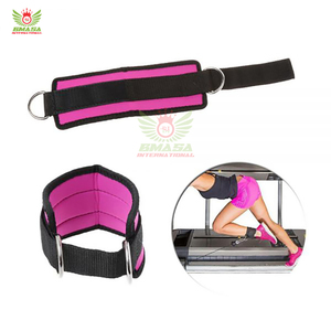 สายรัดข้อเท้าแบบปรับได้ระดับมืออาชีพ พร้อมห่วงรูปตัว D วัสดุไนลอน ปิดด้วยแถบตีนตุ๊กแก สำหรับการฝึกความแข็งแรงของขาแบบครบวงจร เหมาะสำหรับทุกเพศ - Product Image 5