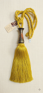 Classic Navy Blue <b>Curtain</b> Tiebacks with Gold Rope and Tassel Decorative Accessories - Product Image 3