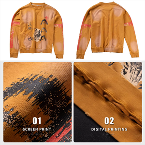 Sudaderas Personalizadas Vintage con Efecto Desgastado por el Sol, Estampadas, para Niños y Niñas, Primavera, 400 GSM, Algodón Grueso, Felpa Francesa - Product Image 5