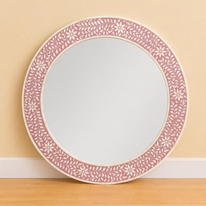 กระจกตกแต่งผนังบ้านแบบฝังกระดูก กระจกทรงกลมดีไซน์ล่าสุดแบบฝังกระดูก - Product Image 4