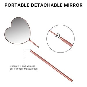 Miroir à cils adorable en forme de cœur, détachable, professionnel, en acier inoxydable de haute qualité, 2,2 pouces - Product Image 4