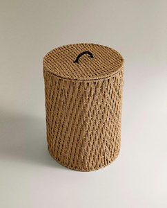 Cesta de almacenamiento de diseño hermoso y moderno con tapa, fabricada en Vietnam, precio al por mayor, OEM, ODM, varios colores - Product Image 2