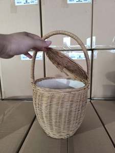 Eco-friendly Rattan <b>Storage</b> <b>Tray</b> Modern Design Multi-Use for Kitchen/Bathroom/Living Room Portable Woven Organizer 20-35cm - Product Image 3