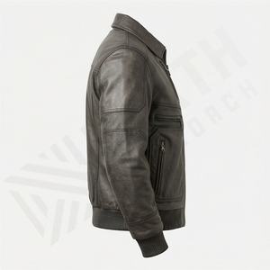Veste de moto en cuir véritable pour homme de qualité supérieure, nouvelle arrivée, vestes de moto d'hiver, protections amovibles, personnalisables - Product Image 3