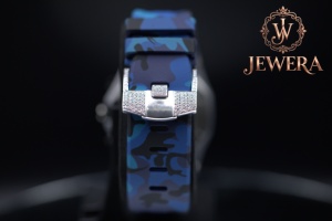 High on Demand Mossinate Stylish Rubber <b>Watch</b> with Diamond Accents Water Resistant and Comfortable <b>for</b> All Day Wear - Product Image 4