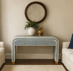 ILAHI's Bone Inlay <b>Drawer</b> Modern Design Agate Detailing <b>Storage</b> Portable Home Furniture - Product Image 3