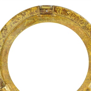 Espejo Decorativo de Pared con Forma de Ojo de Buey de Barco Antiguo, de Latón Oxidado, Estilo Marítimo Vintage, Redondo - Product Image 5