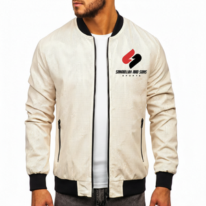 <b>Men</b>’s <b>Jacket</b> Leather Style <b>Jacket</b> Custom Logo <b>Lightweight</b> Zipper Bomber <b>Jacket</b> Casual Wear - Product Image 1