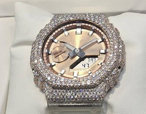 High End GA2100 Custom Iced Out Watch Metal <b>Case</b> Stainless Steel Luxury CasiOak Mod Upgrade Kit Full Metal Stainless Steel <b>Case</b> - Product Image 3