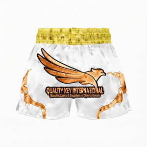 Pantalones Cortos de Muay Thai y Boxeo Elásticos y Ligeros Hechos a Medida de Primera Calidad para Atletas - Alta Calidad, 100% Poliéster, Corte Ajustado - Product Image 2