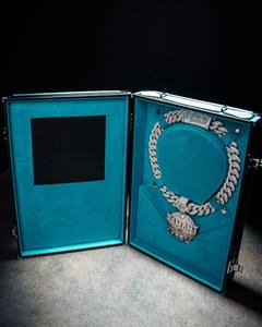 Collier de luxe en argent 925 massif et tendance pour homme, avec moissanite VVS certifiée, serti griffe, plaqué rhodium, style hip-hop personnalisé et entièrement pavé de pierres - Product Image 4