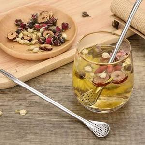 Stainless Steel Tea Spoon With Perforated Bowl Reusable <b>Bar</b> <b>Tool</b> Minimalist Design For Herbal Infusions - Product Image 1
