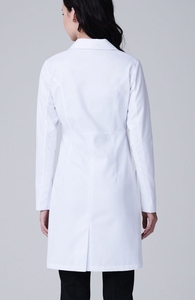 Blouse de laboratoire unisexe en coton et polyester blanc, manches longues, fermeture avant, poches, uniforme d'hôpital, tricoté, service OEM - Product Image 6