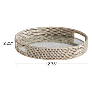 Plateau de service tissé en fibres naturelles écologique et élégant - Product Image 4