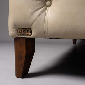 Sofá de Cuero con Base de Madera de Estilo Moderno para Sala de Estar, Muebles de Exterior Hechos a Mano, Ecológicos para Oficina en Casa - Product Image 6