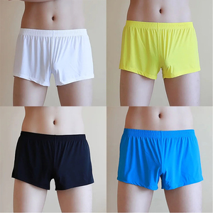<b>Men</b> Sexy Low Waisted Ice Silk Briefs <b>Trunks</b> Sheer Breathable Seamless Shorts Underwear Solid Smooth Home <b>Men's</b>s - Product Image 6