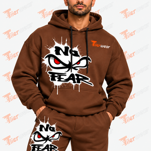 Conjunto de Sudadera con Capucha y Pantalones Deportivos para Hombre, Color Marrón, Algodón, Felpa Francesa, Ropa Deportiva Informal, Diseño Estampado, Ropa Deportiva para Otoño - Product Image 5