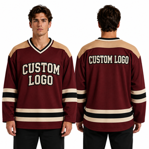 Maillot de hockey sur glace sur mesure, vente en gros, maille polyester à séchage rapide, tenue d'équipe de performance, vêtements de sport, uniforme pour tournoi - Product Image 2