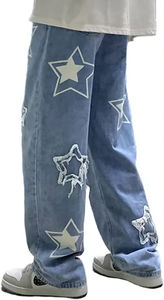 Jeans de Mezclilla Personalizados a la Moda para Hombre, Estilo Hip Hop, Holgados, Desgastados, con Bordado, de Pakistán - Product Image 3