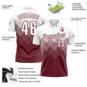 Camiseta Polo de Rendimiento Personalizada con Nombre, Número y Logotipo del Jugador, Manga Corta, Cuello Acanalado, Poliéster que Absorbe la Humedad, Fabricación en Fábrica - Product Image 3
