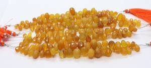 Perles facettées en calcy jaune naturel AAA, forme goutte, taille 5x9 à 9x13 MM, perles en pierre précieuse jaune, fournitures pour la fabrication de bijoux, 5,5 pouces - Product Image 2