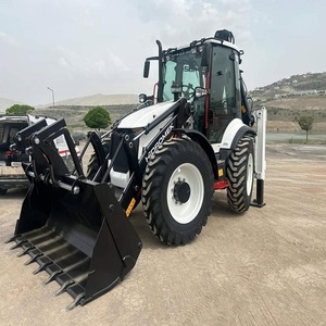 Retroexcavadora Diesel Hidromek, Cargadora de Ruedas Compacta, Cucharón Delantero, Excavadora Trasera, Alta Potencia de Excavación de 75KW para Construcción Agrícola - Product Image 1