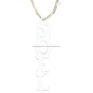 Artículo decorativo colgante de hierro con revestimiento de polvo blanco terminado para decoración del hogar y otras decoraciones navideñas - Product Image 5