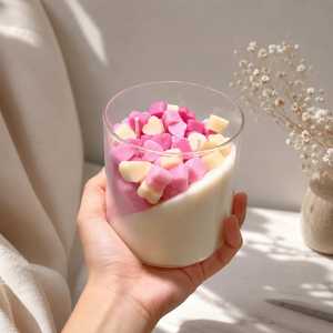 Heart Wax Cube Soy <b>Candle</b> Handmade Scented Glass Jar <b>Candle</b> Romantic Valentine <b>Gift</b> <b>Candle</b> Decorative Aromatherapy Home - Product Image 2