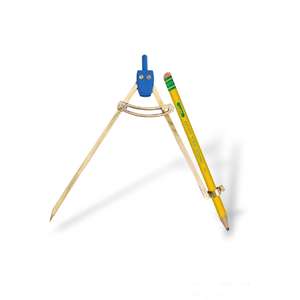 Compas diviseur en laiton avec couvercle à ailettes verrouillable, outil de navigation marine, de géométrie et de dessin technique pour le travail du bois - Product Image 1