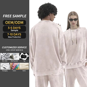 Sudaderas Vintage <span class=keywords><strong>de</strong></span> Forro Polar, 350 g/m², Algodón/Poliéster, <span class=keywords><strong>Sudadera</strong></span> Gruesa con Estampado Personalizado, <span class=keywords><strong>Sudadera</strong></span> Moderna para Hombre - Product Image 6