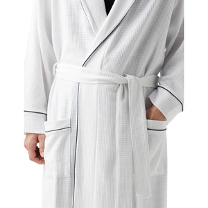 Peignoir à capuche pour homme, prix direct usine, chaud et douillet pour l'hiver, en flanelle de coton longue, service et design OEM - Product Image 6