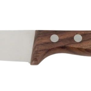 Cuchillos de Cocina para Rebanar con Mango de Madera Marrón, Hoja Recta Plateada y Tres Remaches, para Cortar Verduras y Preparar Alimentos - Product Image 2