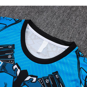 Jersey de Entrenamiento Corto para Hombre 2026 OEM, Tela Transpirable de Spandex/Poliéster, Logotipo Frontal con Nombre del Jugador Impreso por Transferencia de Calor - Product Image 5