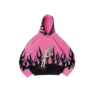 Wholesale Custom 100% Cotton Fleece Lined Windproof Sweatshirt Men Drop Shoulder Hoodie Embroidered Puff <b>Printing</b> Solid Winter - Product Image 2