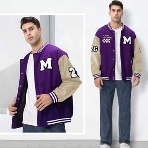 Custom Varsity <b>Jacket</b> <b>Men</b>’s Letterman <b>Jacket</b> Baseball Bomber <b>Jacket</b> College Streetwear <b>Jacket</b> OEM ODM Wholesale Manufacturer - Product Image 3