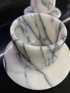 Luxury <b>Marble</b> <b>Coaster</b> Set Natural Finish Handmade Espresso Drinking Accessories for Home Kitchen Coffee Table and Dining Table - Product Image 2