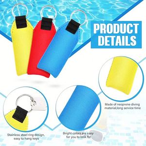 Custom Logo <b>Neoprene</b> <b>Foam</b> Waterproof Colorful Rectangle Boat Keychain <b>Foam</b> Key Chain Float Boating Accessory - Product Image 3