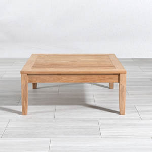 Table basse d'extérieur en teck, moderne, minimaliste, écologique, durable, fabriquée à la main, pour villa contemporaine et terrasse d'hôtel - Product Image 6