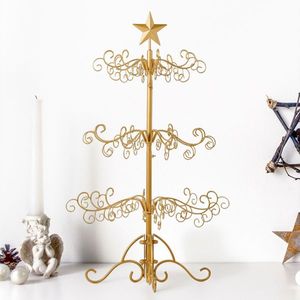Supporto per Albero di Natale in Ferro Battuto da 90 cm, per Interni ed Esterni, Decorazione Natalizia per Feste e Casa, Espositore in Metallo per Ornamenti Natalizi - Product Image 4