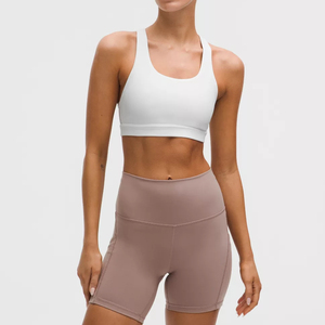 Custom Eco-Friendly Gym Crop Top Logo Front Sport <b>Bra</b> Breathable Mesh Four-Way <b>Stretch</b> For Sports Yoga Running Workout Sexy <b>Bra</b> - Product Image 5