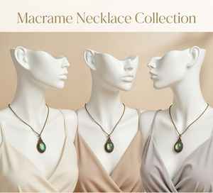 Fabricant de colliers en macramé avec pierres précieuses en gros, fournisseur de bijoux tissés bohèmes en vrac, Mangalmay Corporation Inde - Product Image 5