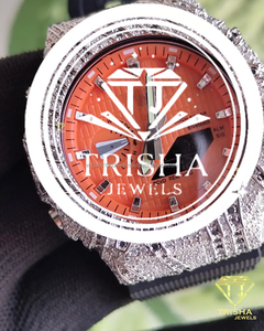 Reloj de Lujo Personalizado con Diamantes Moissanite VVS Engastados a Mano y Marco de Plata de Ley 925 - Product Image 2