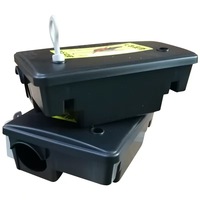 Station d'appât pour souris en plastique noir de haute qualité pour une lutte efficace contre les rongeurs dans les restaurants, solution de lutte antiparasitaire