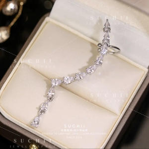 Pendientes de Diamantes de Lujo en Forma de Pera, Cultivados en Laboratorio, Certificados por IGI, Color D E F, Claridad VVS VS, Oro, Oro Rosa, Oro Blanco, Plata para Mujer - Product Image 2