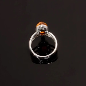 Bague en ambre baltique naturel, argent sterling 925, bague faite à la main, ambre taillé ovale, bijoux en argent, fournisseur en gros - Product Image 4