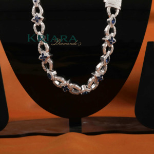 Women's 18K Solid Gold S925 Moissanite Statement Necklace Rhodium Plated Flower Link <b>Chain</b> Luxury Party Jewelry - Product Image 2